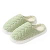 New Winter Maple Leaf Cotton Slippers Women's Indoor Home Non-slip and Warm Couple's Cotton Mop Thick-soled Men's Slippers