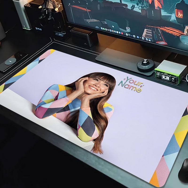 Aitana Custom Name Large Size Mouse Pad Large Gaming Table Cushion Non-slip Laptop Tablet Big Mousepad XXL Mat Mini PC Playmat With Lock Edge