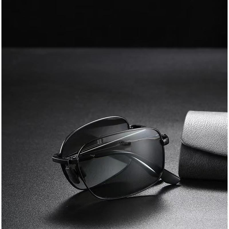 

Polarized High-end Personalized Square Metal Sun Glasses Women Men Foldable Portable Sunglasses Business Female Male Eyeglasses