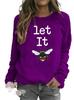 Women's Animal Bee Print Round Neck Hoodie