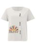 Women's Fashion Rainbow Letters Print Printing Shot Sleeve T-shirt Loose Cotton Shirt Casual Loose Summer Plus Size Blouse Tops