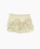 Sinun Rose Frill Mini Skirt (Cream Yellow)