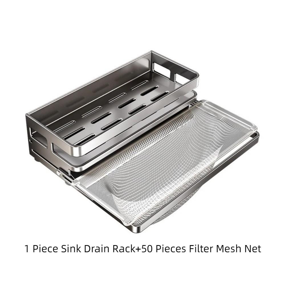 

Large Capacity Kitchen Sink Drain Rack Moisture-proof Space Saving Sink Sponge Rack Waterproof with Water Tray сірий