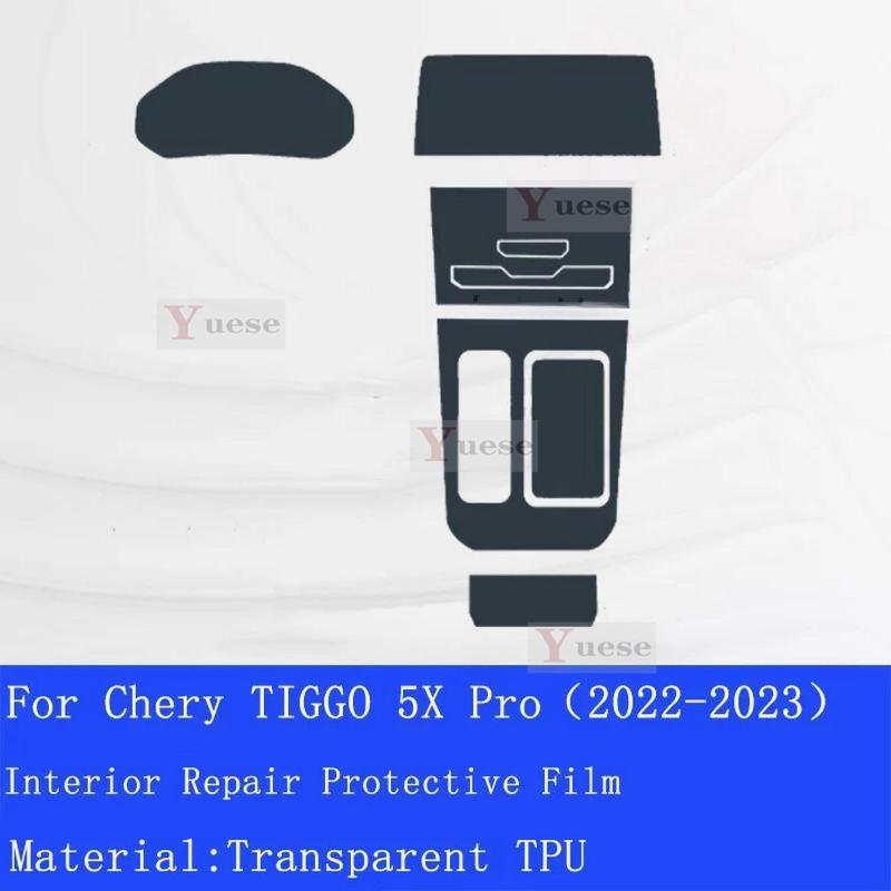 Car Interior Center Console Transparent TPU Protective Film Anti-scratch Sticker For Chery TIGGO 5X Pro -