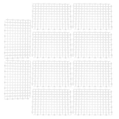 10Pcs Plastic Splicing Aquarium Filter Bottom Grid Plate Screen for Aquarium Fish Tank UseWhite
