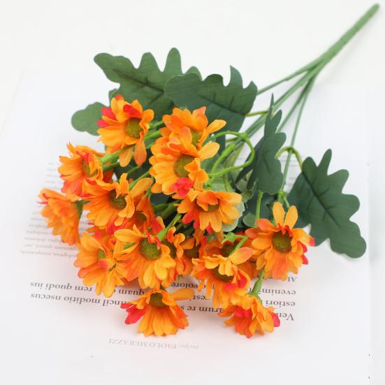 1/5/10Pcs Fall Artificial Flower UV Resistant Fake Plastic Flower Home Wedding Party Table Centerpiece Indoor Outdoor Faux Bloom Decoration