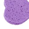 5pcs Heart Shaped Face Cleansing Sponge Washing Pad Makeup Removal Puff Purple