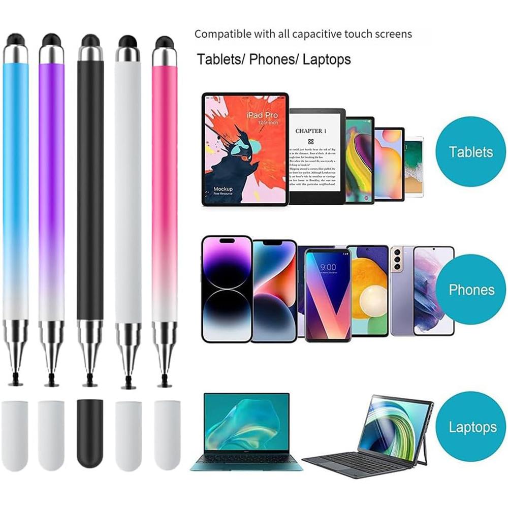 Stylus Pen for Touch Screens 2-in-1 Tablet Pen Stylus Pencil for IPad//Tablets/Android/Samsung All Capacitive Touch Screen