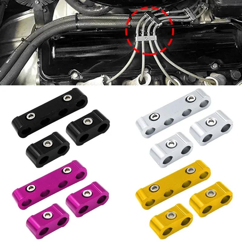 Universal 8/9/10mm Aluminum Car Spark Plug Wire Separator Mulitp-Color Spark Wire Line Clamp Auto Engine Modified Accessories