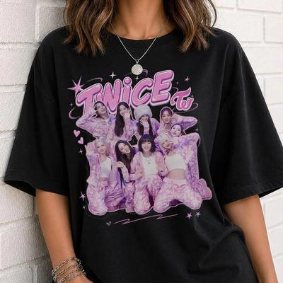 2026 Kpop Twice Members TShirt Unisex Unisex Summer Cotton Y2k Clothing Casual Hip Hop Round Neck Short Sleeved Tee Streetwear