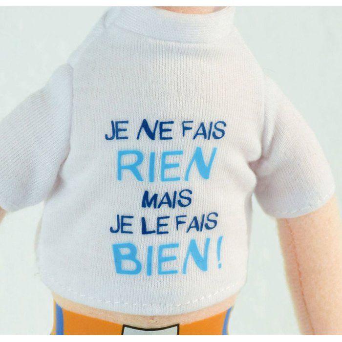 Peluche Gaston Lagaffe - Lot de 3 - Messages - 30 cm - JEMINI