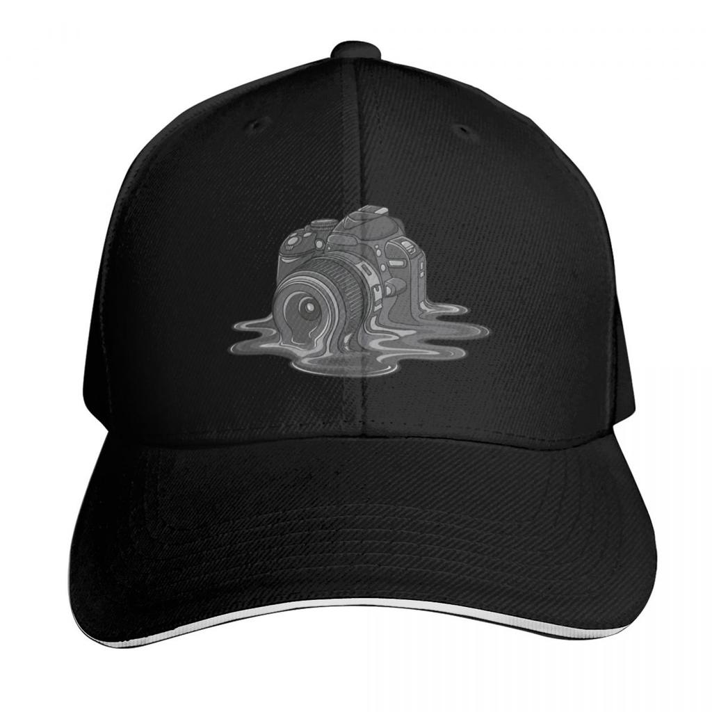 Camera Melt Baseball Cap Vintage Retro Embroidered Lightweight Packable Gift for Him Her