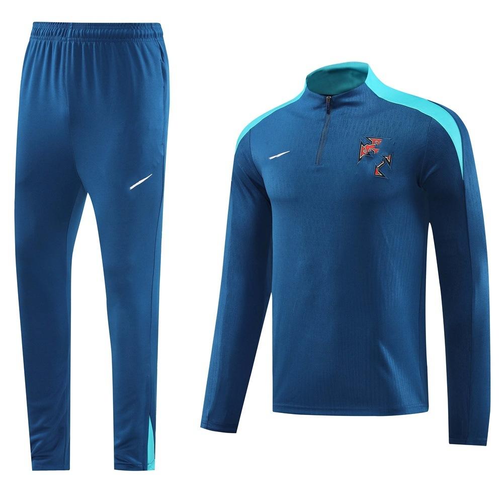 Half-Pull Long-Sleeved Set, Football Jersey, Training Jersey, Appearance Jersey, Casual, Breathable, Comfortable And Fashionable