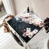 1pc  Marble-Style Washing Machine Cover with Cherry Blossom Design - Durable, Easy-Clean Mat for Washing Machines & Dryers