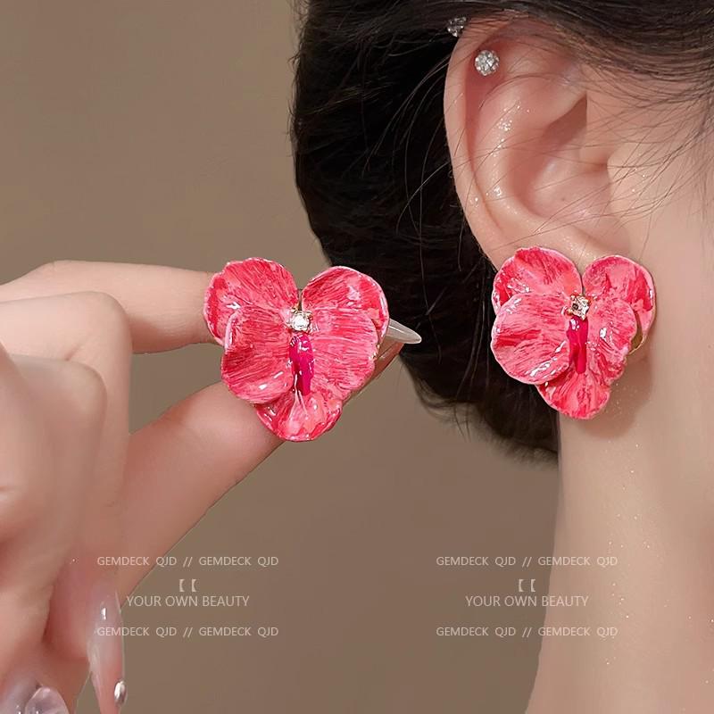 Luxurious European & American Diamond Tassel Stud Earrings for Evenings and Parties