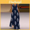 Elegant Women Sleeveless Bohemia Long Maxi Dress For Summer Beach Parties In Plus Sizes