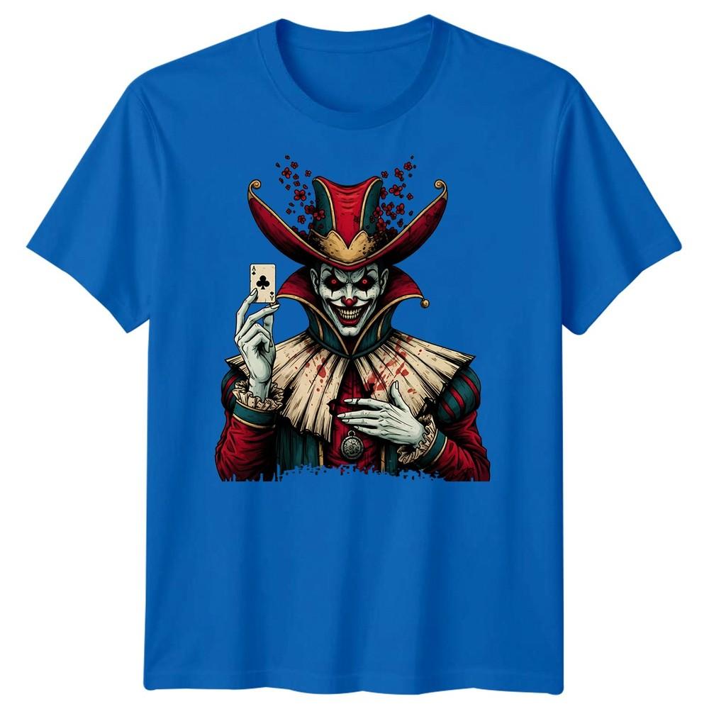 Jester Dark Clown Horror Unisexs Tshirt Ace Clubs Card