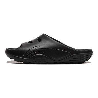 Li Ning Sandales Claquettes Confortables Polyvalentes Chaussures Unisexe Noir AYCV001-6