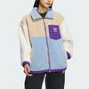 Adidas Originals Color-Block Fleece Sports Jacket Women Outerwear Sky-Blue IN0987