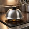 Stainless Dome Cover Domed Grill Wide Rim Basting 16CM Plastic Handle