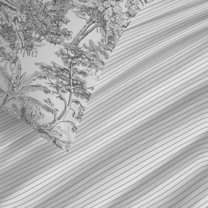 Complete Reversible Duvet Cover Set "Vanessa" 6 Pieces for 160 X 200 Bed Adama Pearl