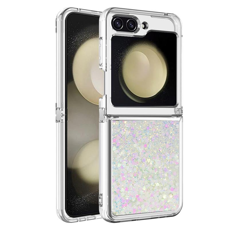 Estojo Z Flip7 Case Areia Movediça para Samsung Galaxy Z Flip 7 Capa Macia Líquida Brilhante Para Capa de Telefone Samsung Galaxy ZFlip 7 Capa