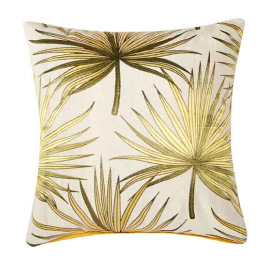 Pillow Case Skin-friendly Plant Pattern Polyester Decorative Sofa Cushion Cover for Home