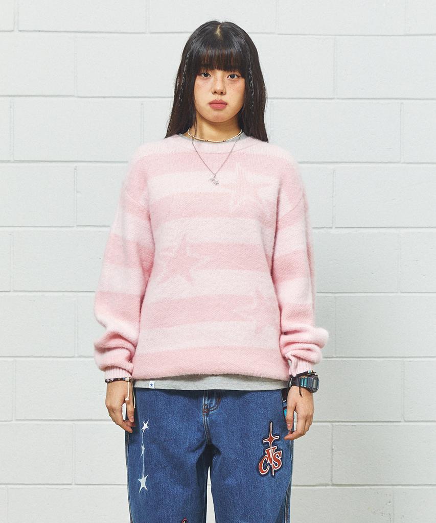 CAVISH Brushed Star Knit Sweater Pink(Cv2Ffuk600A)