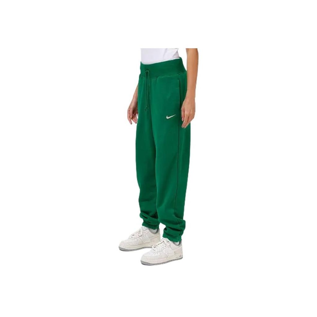Nike High-Waist Drawstring Sports Pants With Solid Color Logo Women Bottoms Green DQ5887-365