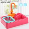 Pretend Play Sink Faucet Toy Replacement Electric Water Circulation Faucet for Kids Kitchen Dishwasher Safe Role Play