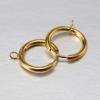 MINGXUAN 10pcs Gold Stainless Steel Earring Hook with Loop Ear Post Jump Ring French Earrings Earwire for Jewelry Making DIY