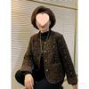 Velvet Leopard Print Jacket - New Style Autumn/Winter, Slimming, Korean Chic, Thickened, Loose, Short