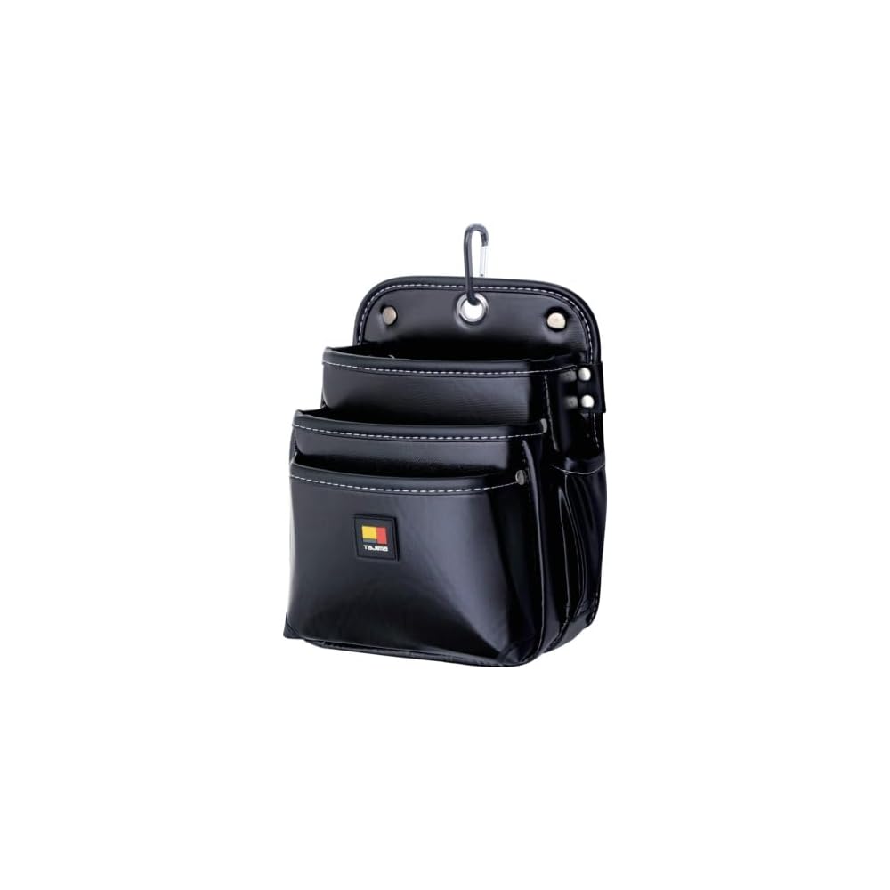 Tajima SFKBN-3L2H Removable Waist Bag Twin Hook 3-Section High-Density Nylon Tool Holder