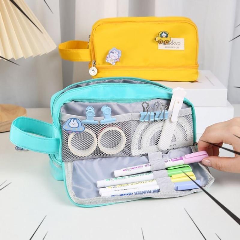 1PC Velkokapacitní taška na tužky Estetické školní pouzdra Dívka Kawaii Držák na psací potřeby Taška Dětské pouzdro na tužky Studentské školní potřeby