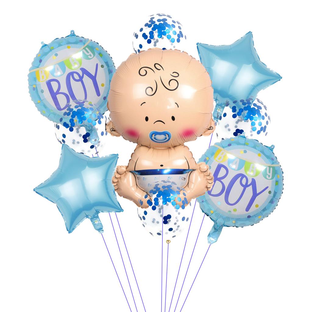 Baby Boy And Girl Babyshower Blue Pink Baby Birthday Christening Holiday Balloon Decoration Set