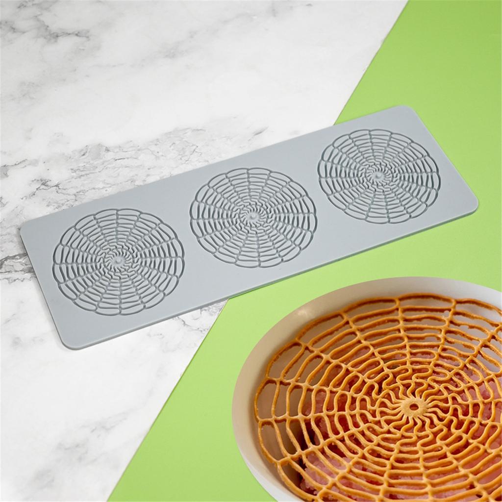 3 dutiny Dutý kulatý Síťový krajkový podložka Fondánový embosér Pečicí dekorační forma Dortový fondánová silikonová forma Snadné použití