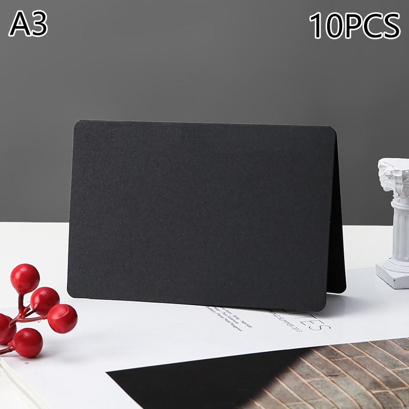 10 Buc. Cartonașe de Felicitare Goale din Hârtie Kraft Pliabile Multifuncționale Cartonaș din Hârtie Rigidă Nuntă Festival Plic Cartonaș de Invitație