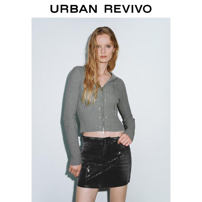 

UR Women s Hooded Textured Knit Cardigan XS