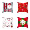 Luxurious Peach Skin Velvet Christmas Cushion Cover With Charming Santa Claus Print For Home
