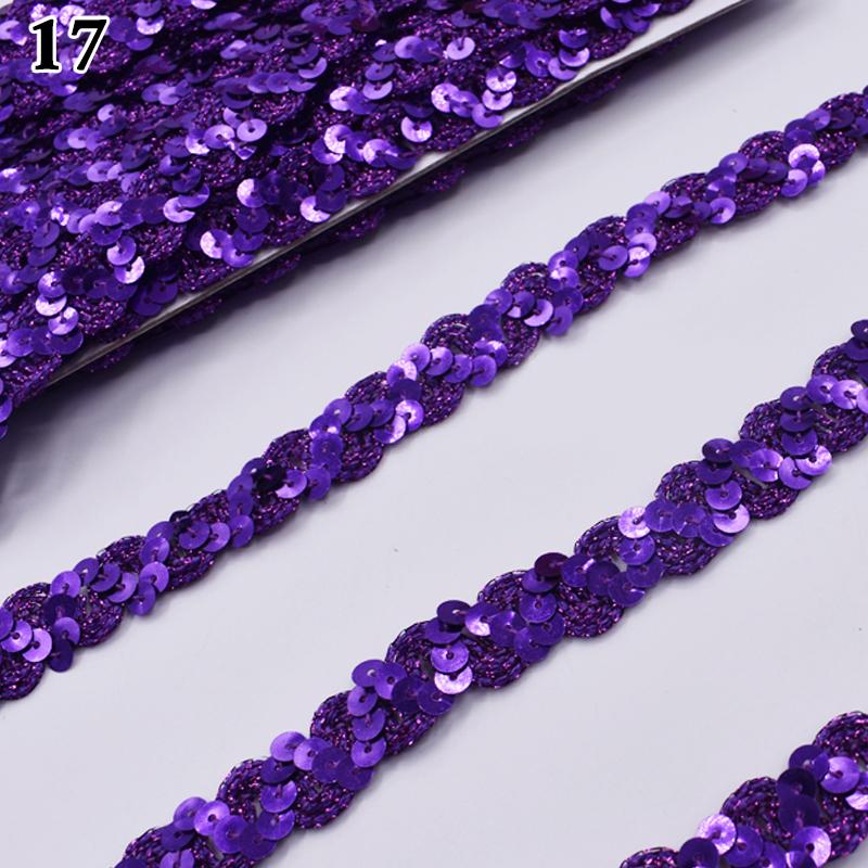 11 Meter Sequin Lace Trim Fabric Glitter Ribbon For Stage Performance Garments Hat Sewing Decor DIY Handmade Craft Accessories