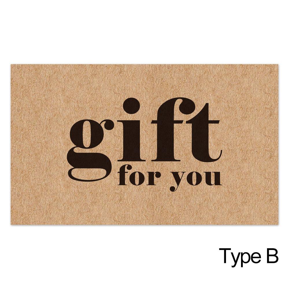 Online Retail Handmade Appreciation Labels "Gift For You" Cardstock Kraft Paper Greeting Cards