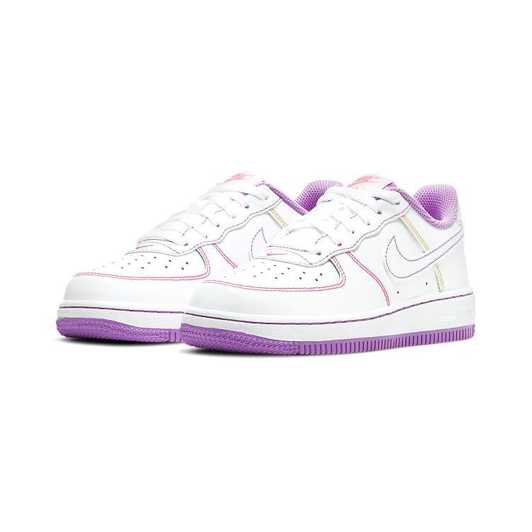 Nike Force 1 PS Contrast Stitch - Fuchsia Glow Kids Sneakers White Hyper-Pink DC9672-110
