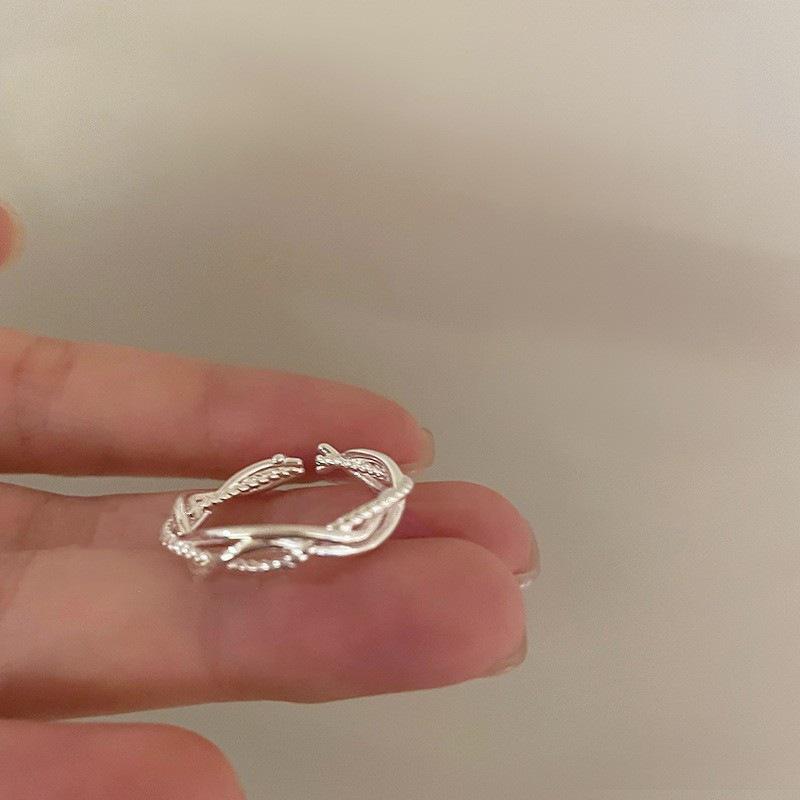 Sweet Cool Layered Line Ring: Versatile  Fashionable Open Adjustable Index Finger Ring with Unique Design for Women. Adjustable Opening jz7843