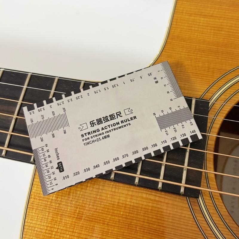 String Action Ruler Gauge String Height Measurement Tool Guitar Fret Leveling Ruler Guitar Set Up Repair Tool Enduring