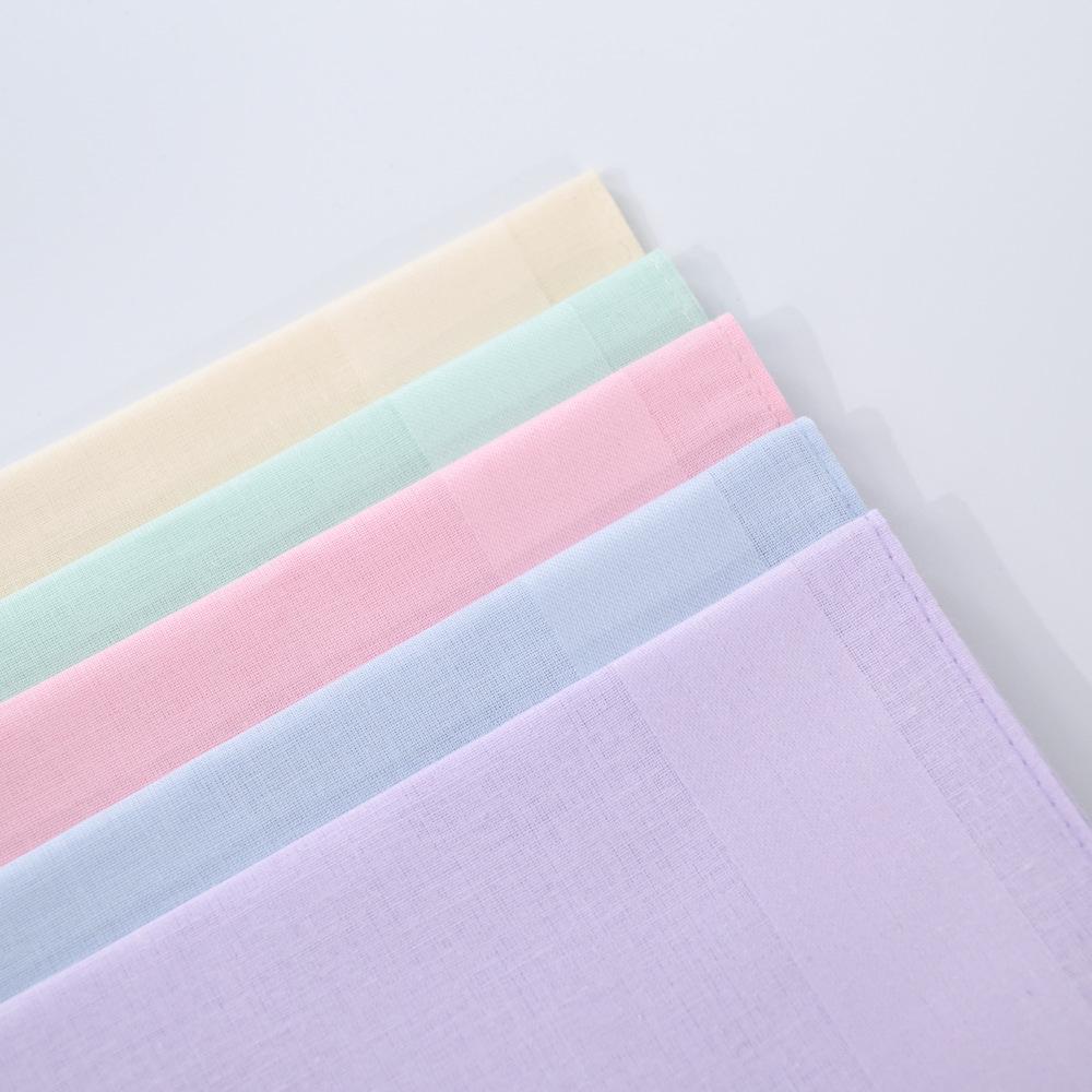 Elegant Pure Cotton Solid Color Ladies Handkerchief - High Quality, Hot Selling