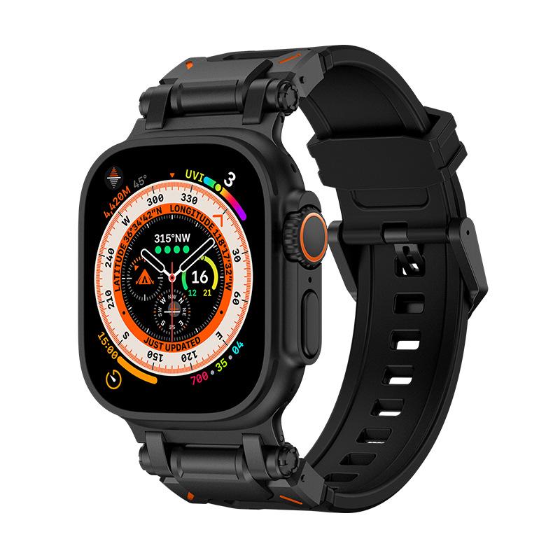 Compatible Silicone Explorer Band for Apple Watch Series 8, 9, and Ultra Models