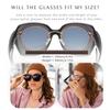 Square Oversized Fit Over Sunglasses Over Glasses with Lightweight Large Frame for Woman Man T01