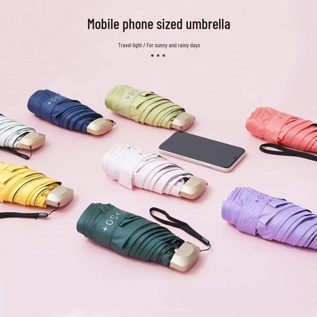 50% Off: Ultra-Light, Dual-Use Sun & Rain Pocket Umbrella for Men and Women - Mini Capsule, Five-Fold Design