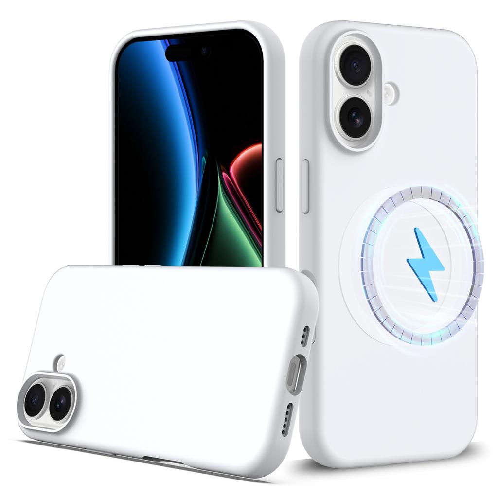 For iPhone 17 Case Compatible with MagSafe Anti-Drop Liquid Silicone Phone Cover