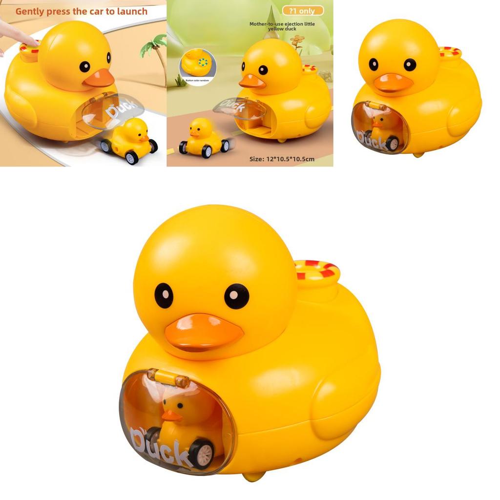 Inertia Baby Toy Car With Press And Launch Yellow Duck For Infant Play And Development
